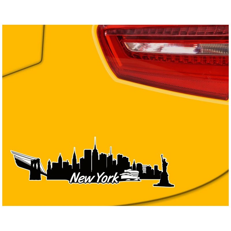 Samunshi® New York Skyline Car Sticker City Printed 15 x