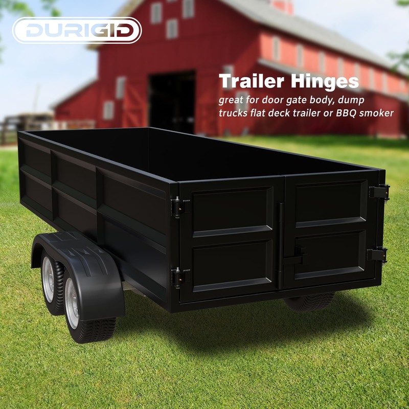DURIGID Dump Trailer Hinges Door Hinge with Zerk Grease Fitting,