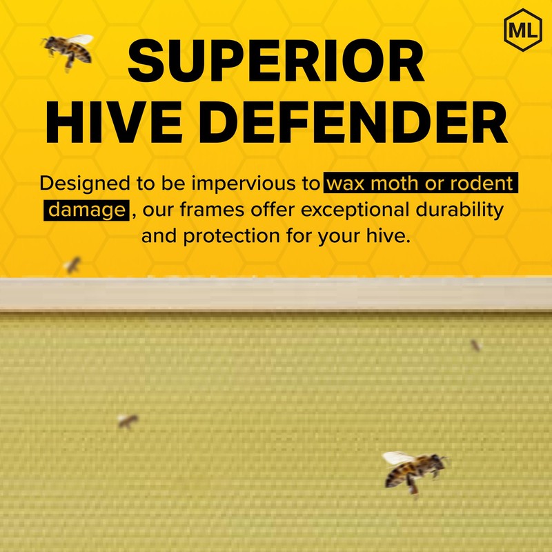 Mann Lake Premium Beekeeping Frames, Fully Assembled, Enhanced Max Wax