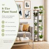 JEPRECO Corner Tall Plant Stand Indoor 8 Tier 10 Potted,