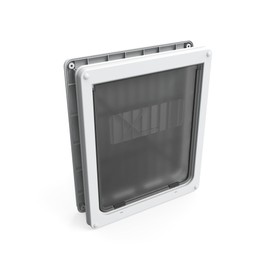 Dog Mate Lockable Large Dog Door (216) - Flap for Large Dogs and Cats, for UPVC, Wall and Wood, Securely Designed for Your Pets, White