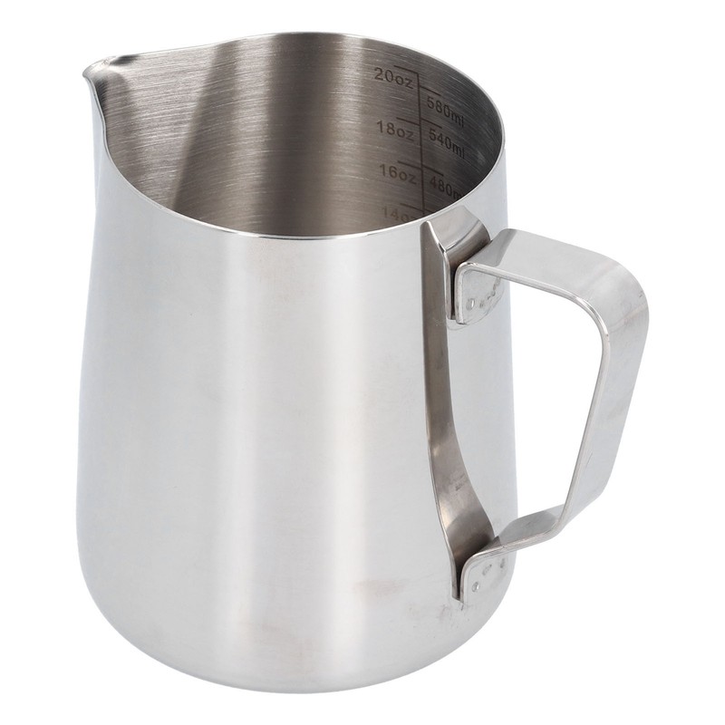 304 Stainless Steel Frothing Cup with Inner Scale Pointed Mouth