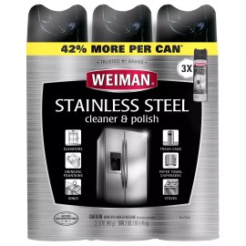 Kitchen Weiman #1 Stainless Steel Kitchen and Home Appliance Cleaner & Polish 17oz 3pk