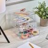 iDesign Stackable 3 Makeup Organizer for Bathroom or Vanity Storage-Set