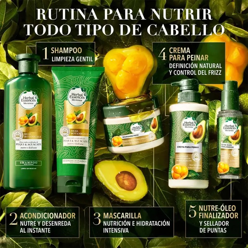 Aceite reparador de puntas Herbal Essences Nutre e Hidrata Pequi