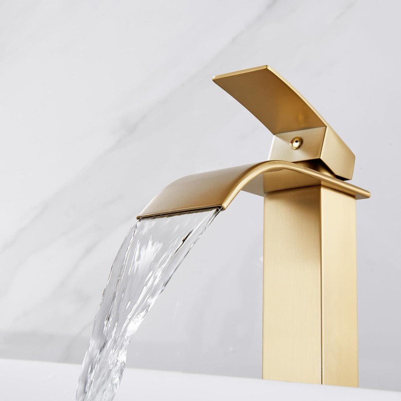 Midanya Vessel Sink Facuet Waterfall Tall Bathroom Faucets Vanity Single