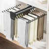 YJINGRUI Pull Out Pants Rack, 20 Arms Double Row Steel