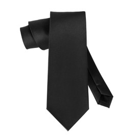UETLRO Black Ties For Men Solid Color Formal Neckties 3.75''(9.5CM) XL Tie Big And Tall Ties For Men, Black, X-Large