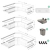 AKTECKE Corner Shower Caddy Bathroom Organizer Adhesive Shower Rack Bathtub