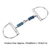Topyond Stainless Steel 125mm Horse Bit Anti Biting D Ring