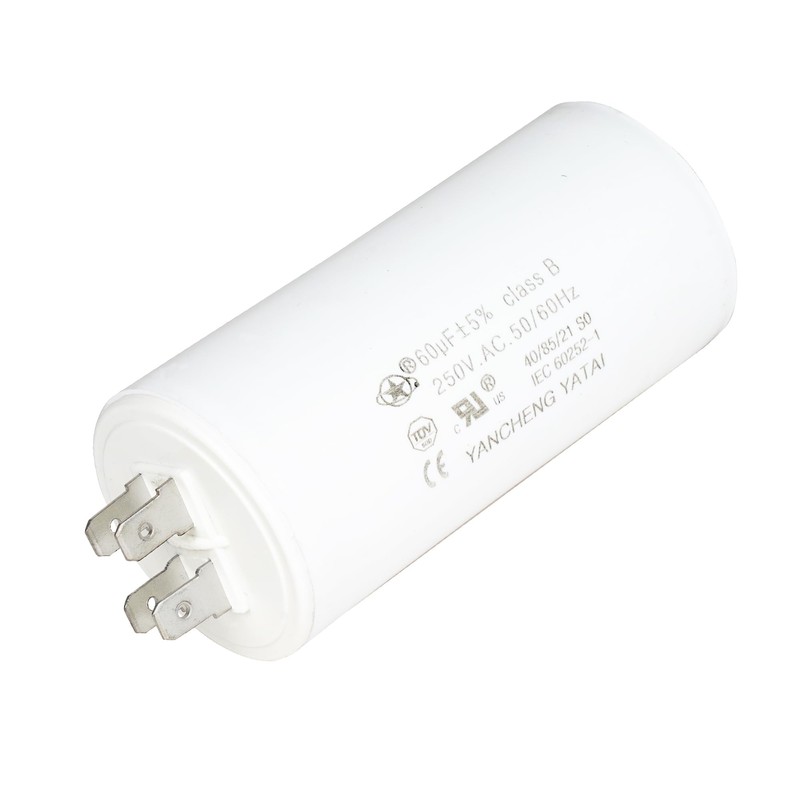 YATAI CBB60 Capacitor 60uF 250V AC, 4-Tab Motor Run Capacitor,