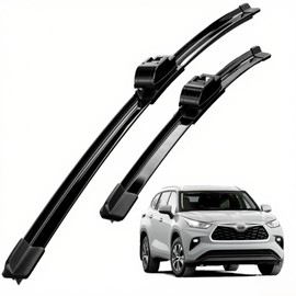 Compatible With Toyota Highlander XU70 XU50 XU40 XU20 2001-2024 Wiper Blades Front Windshield Wipers Water Repellent Available in All-Seasons OEM Quality 26"+20" 2PCS