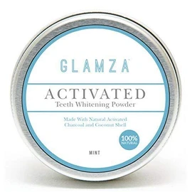 Glamza Activated Teeth Whitening Powder Natural Charcoal Coconut Shell