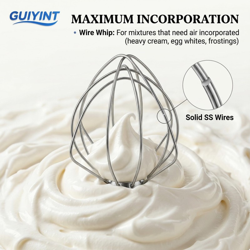 Guiyint Stainless Steel 3 Piece Mixer Attachments Kit – Replacement