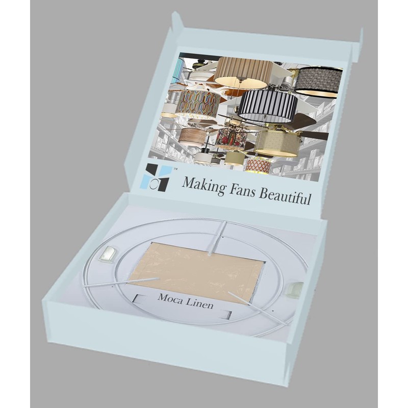 FANTASTIC SHADE CLIPS Ceiling Fan 100% Linen Shade DIY Bundle