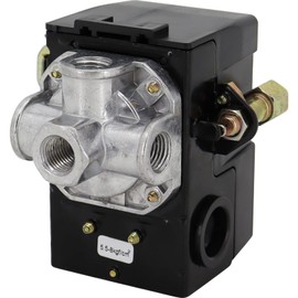Air Compressor Pressure Switch 95-125 PSI Control Unloader, LF10-4H 95-125 PSI 20A 4 Port Pressure Control Switch Valve NPT 1/4