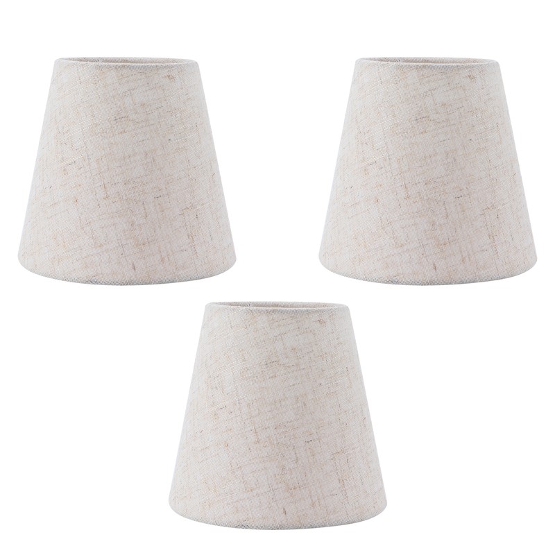 3PCS Linen Cloth Lamp Shade E14 Meson Lampshade for Candle