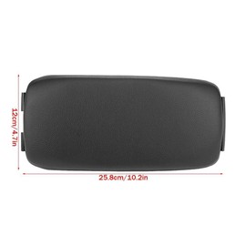 KSTE Black Leather Car Console Armrest Cover Armrest Cover Compatible with - A3 8P / A5 2003-2013 8P0864245P