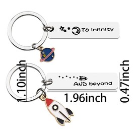 Couple Keychains for Women Men 2 Pcs Rocket Planet Accessories for Friendship Gifts for BestFriend Besties Christmas Birthday Gifts for Couples Boyfriend Girlfriend Universe Key Purse Charms