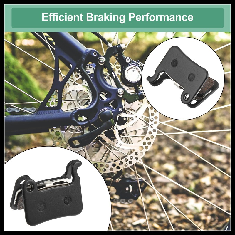 Hihaha 4 Pair Semi Metal Disc Bike Brake Pads with