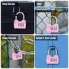 1 Pack disecu 4-Digit Combination Lock, Waterproof Outdoor Padlock for