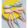 LFOUVRE 4pcs Hair Clips for Women Tassel Ribbon Bowknot with