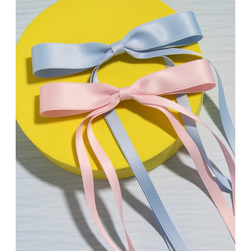 LFOUVRE 4pcs Hair Clips for Women Tassel Ribbon Bowknot with