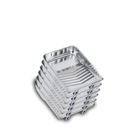 Unvert Metal Paint Roller Tray, Rust Resistant, Use with Plastic Liners or Itself, Washable & Reusable, Dimension - 15.5” X 11”, Compatible with All Kind of Rollers, Holds up to 1-qt. of Paint (6)