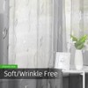 Youleyar Silver Foil Print Voile Sheer Curtains,Wicker Grommet Top Window