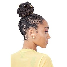 Shake-N-Go 3X BRAID 301 28" (1B Off Black) - FreeTress Synthetic Pre-Stretch Jumbo Braiding (240g)