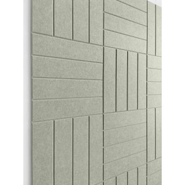 DECORITA Felt Bulletin Board Tiles | Modern Cork Board Alternative | Large Cork Boards for Walls | Aesthetic Felt Wall Panels for Office & Home Decor | Pinboard & Photo Board (12-Pack) | Sage