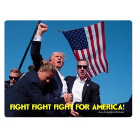 Trump 2024 Magnet – Fight Fight Fight Trump Flag - Large 11.5"x 8.7" 2-Pack Proud American Rally Bumper Stickers – Weatherproof Decals, Trump Car Magnets for Patriotic Display on Cars, Vans & Trucks