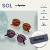 OPULIZE Sol Reading Sunglasses Thin Rimmed Retro Round Metal Frames