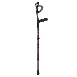 Ziggy Open Cuff Adjustable Crutch - Black Floral