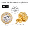 VEXXS Earrings 925 Silver, 18 Carat Gold/White Gold Plated Men's