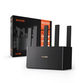 Tenda RE6L Pro Wi-Fi 7 Router (BE5100 Dual-Band 4323Mbit/s 5GHz, 688Mbit/s 2.4GHz) Vertical Antennas, Wi-Fi+, 1x2.5Gbps + 3xGigabit WAN/LAN Ports, MLO, 4K-QAM, NFC, VPN, WPA3, VR/AR Gaming/8K