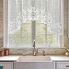 Molaxhome White Short Lace Cafe Valance Beautiful Semi Sheer Window