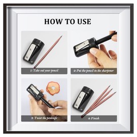 WSERE 6 Pieces Carpenter Pencil Sharpener Manual Portable Woodwork Pencil Cutter