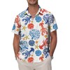 KYKU Mens Printed Short Sleeve Button Down Shirts Men's Hawaiian