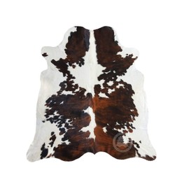 Tricolor Cowhide Rug Approx 6ft x 8ft 180 cm x 240cm