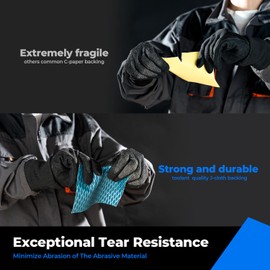 toolant 1/4 Sheet Sandpaper, 600 Grit Diamond Shape Sander Sheets for Woodworking,4.5" x 5.7" Size(50 Pack) Hook & Loop Backing for Palm Sander