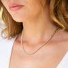 Half Pearl Necklace and Half Paper Clip Chain, Gold, Faux