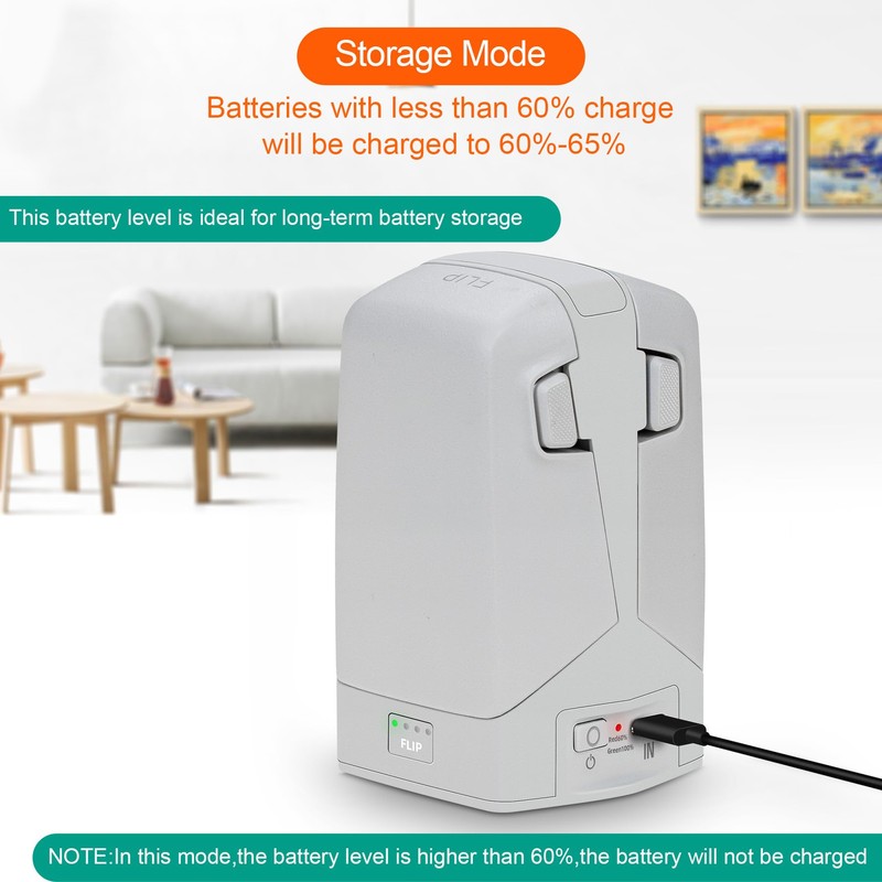 45W Dual Battery Charger with Storage Charge for DJI Flip