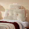 Rycwola Faux Fur Headboard Pillow with 2 Pack Neck Roll