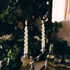 DEYBBY White Beeswax Spiral Candle, 7 inch 2 Pack Twisted