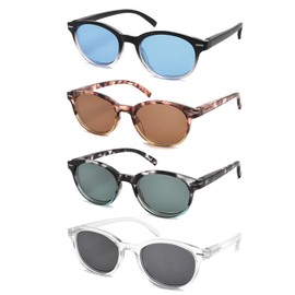 MODFANS Women Reading Glasses 4 Pack Sunglasses Readers Women Outdoor Blue Light Blocking Reading Glasses Anti Glare UV Filter Spring Hinge(Magnifying 2.0-Not Bifocals)