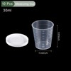 YOKIVE 10pcs Plastic Beaker Laboratory Liquid Measuring Cups with Lids
