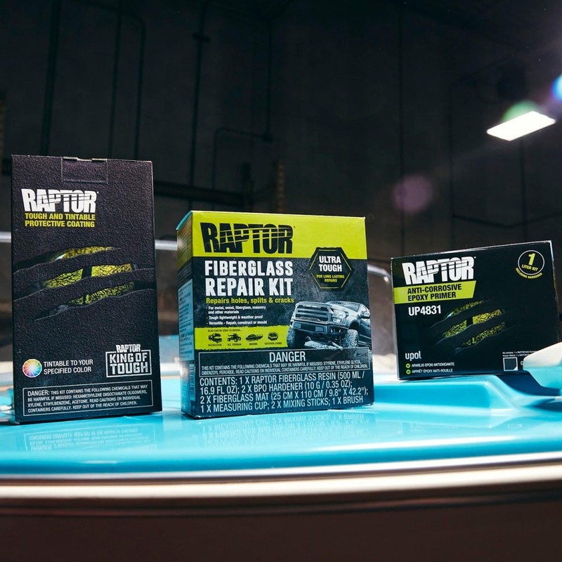 Raptor Fiberglass Repair Kit, Ultra Tough, for Long-Lasting Repairs On