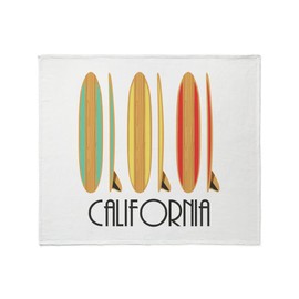 CafePress California Surf Boards Throw Blanket Super Soft Fleece Plush Throw Blanket, 60"x50"