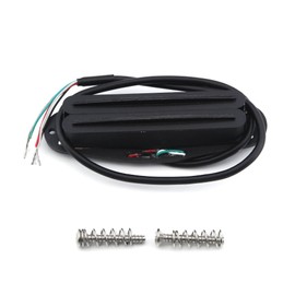 FLEOR Alnico 5 Hot Rail Humbucker Single-Coil-Sized Pickup 13-14K Humbucker Full Black Fit ST SQ TL Guitar